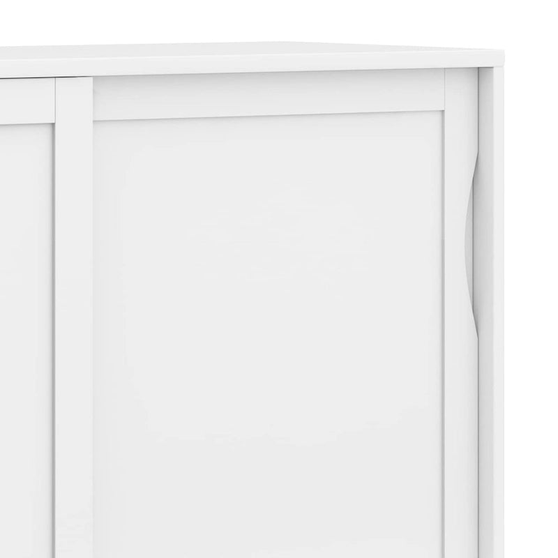 Meuble de rangement moderne du milieu du siècle de 122 cm de large avec portes coulissantes et tiroirs
