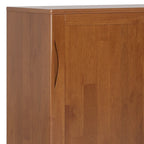 Meuble de rangement moderne du milieu du siècle de 122 cm de large avec portes coulissantes et tiroirs