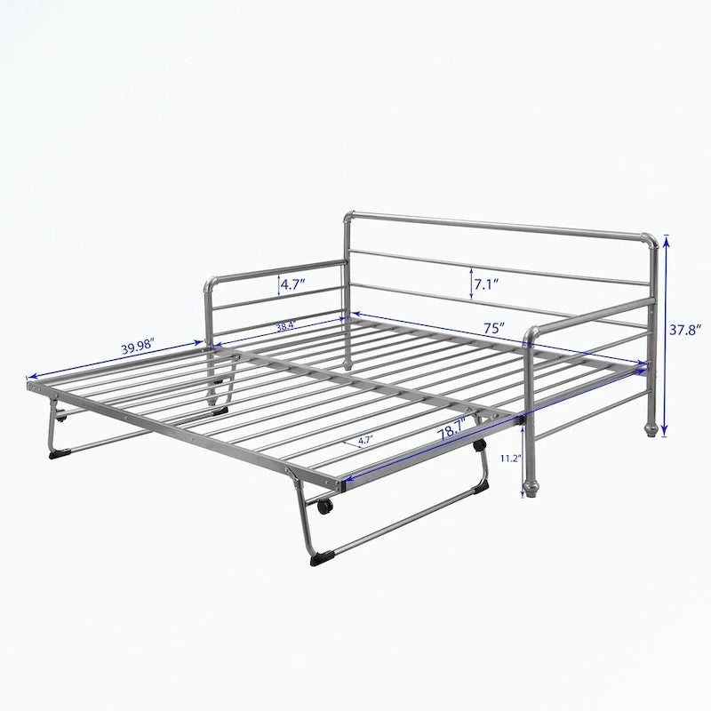 Lit de repos simple avec lit gigogne ajustable