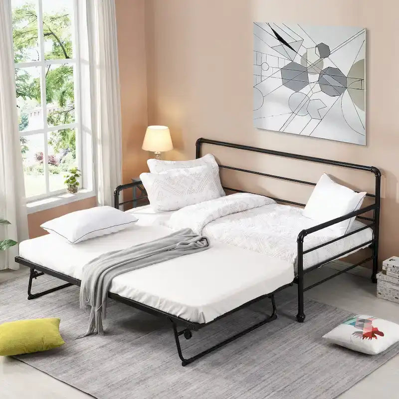 Lit de repos simple avec lit gigogne ajustable