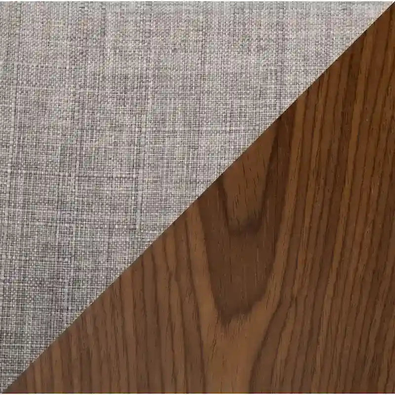 Tabourets de comptoir à hauteur fixe 24" avec pieds en bois courbé et repose-pieds rond (Lot de 2)