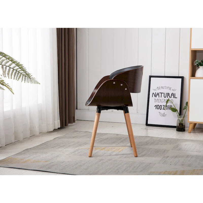 Fauteuil de loisirs avec revêtement en cuir synthétique – 61 cm H x 38 cm L x 53 cm P