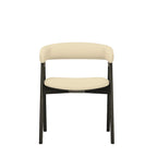 Chaises de salle à manger rembourrées à dossier incurvé, lot de 2