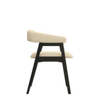 Chaises de salle à manger rembourrées à dossier incurvé, lot de 2