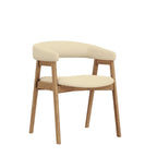 Chaises de salle à manger rembourrées à dossier incurvé, lot de 2