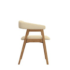 Chaises de salle à manger rembourrées à dossier incurvé, lot de 2