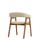 Chaises de salle à manger rembourrées à dossier incurvé, lot de 2