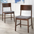 Chaise de salle à manger en bois massif, lot de 2