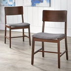 Chaise de salle à manger en bois massif, lot de 2