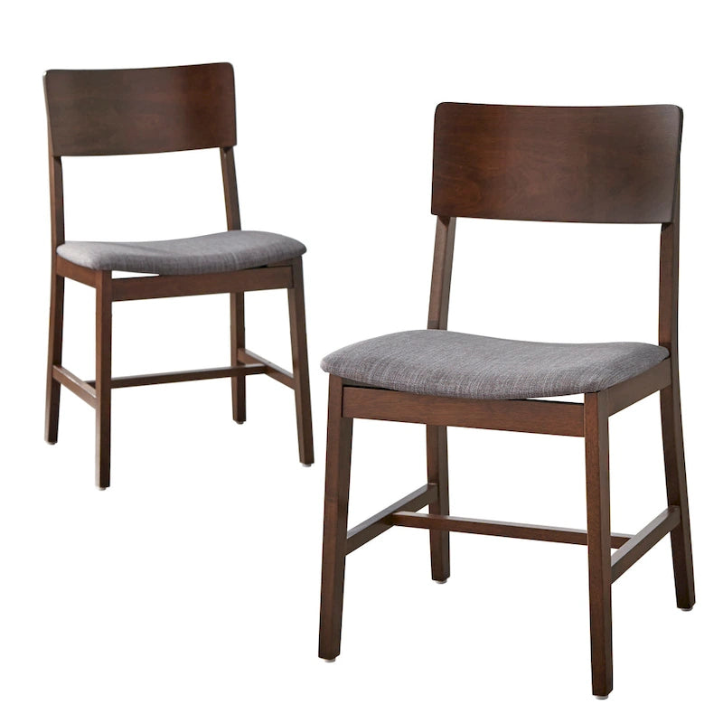 Chaise de salle à manger en bois massif, lot de 2