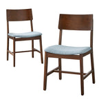 Chaise de salle à manger en bois massif, lot de 2