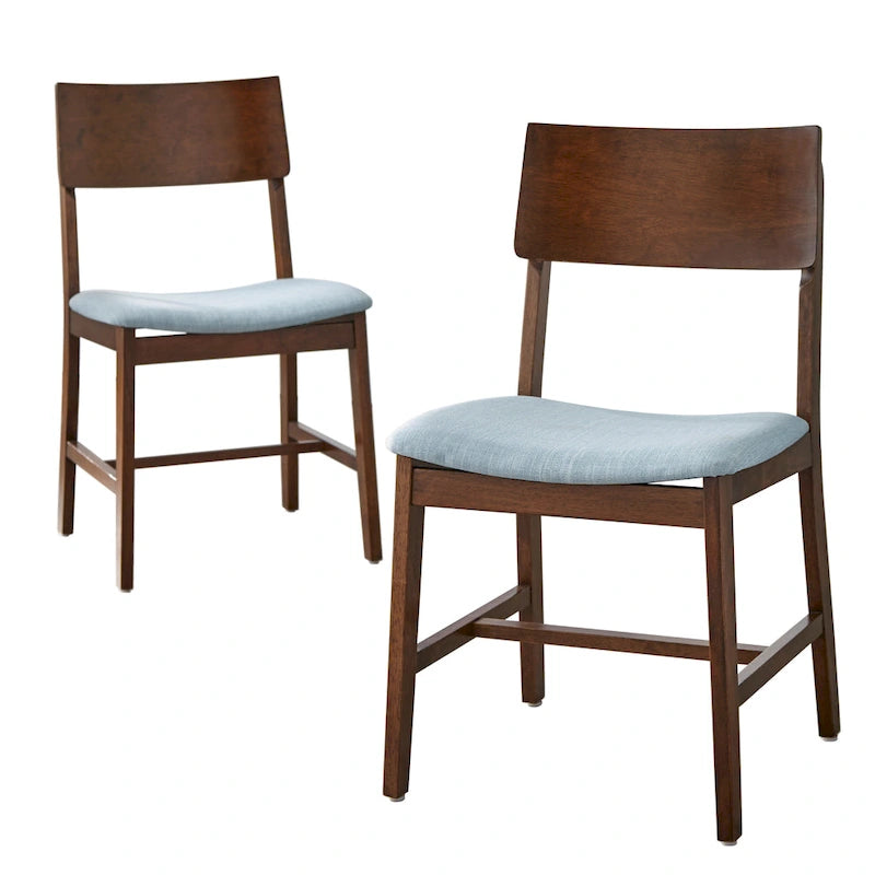 Chaise de salle à manger en bois massif, lot de 2