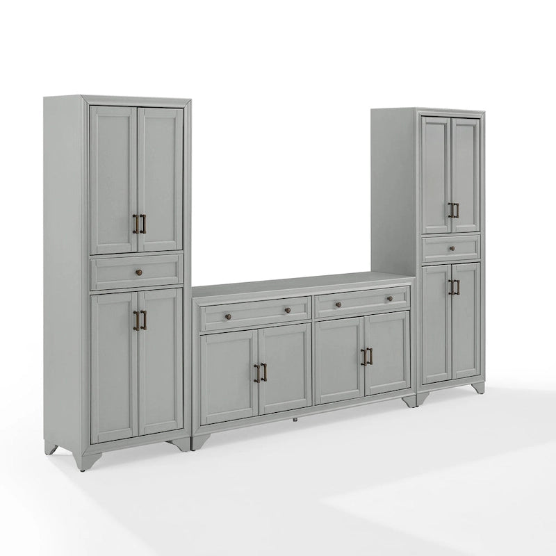 Ensemble buffet et garde-manger 3 pièces - 15x108,5x67,75