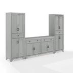 Ensemble buffet et garde-manger 3 pièces - 15x108,5x67,75
