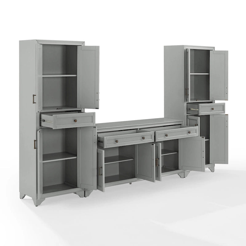 Ensemble buffet et garde-manger 3 pièces - 15x108,5x67,75