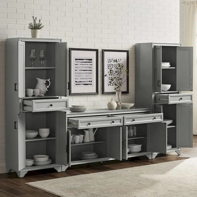 Ensemble buffet et garde-manger 3 pièces - 15x108,5x67,75