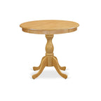 Table à manger ronde en bois avec pied central, 36x36 pouces (plusieurs options de finition)