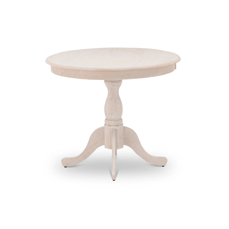 Table à manger ronde en bois avec pied central, 36x36 pouces (plusieurs options de finition)