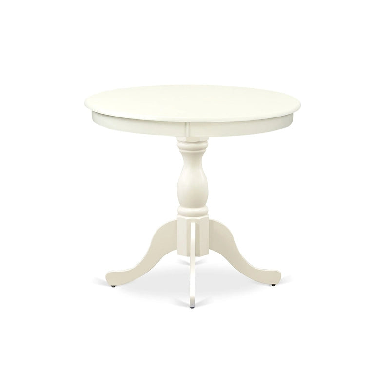 Table à manger ronde en bois avec pied central, 36x36 pouces (plusieurs options de finition)