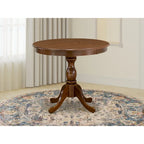 Table à manger ronde en bois avec pied central, 36x36 pouces (plusieurs options de finition)