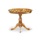 Table à manger ronde en bois avec pied central, 36x36 pouces (plusieurs options de finition)