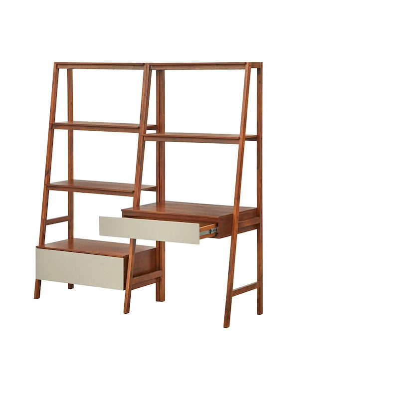 Ensemble 2 pièces bureau échelle et étagère