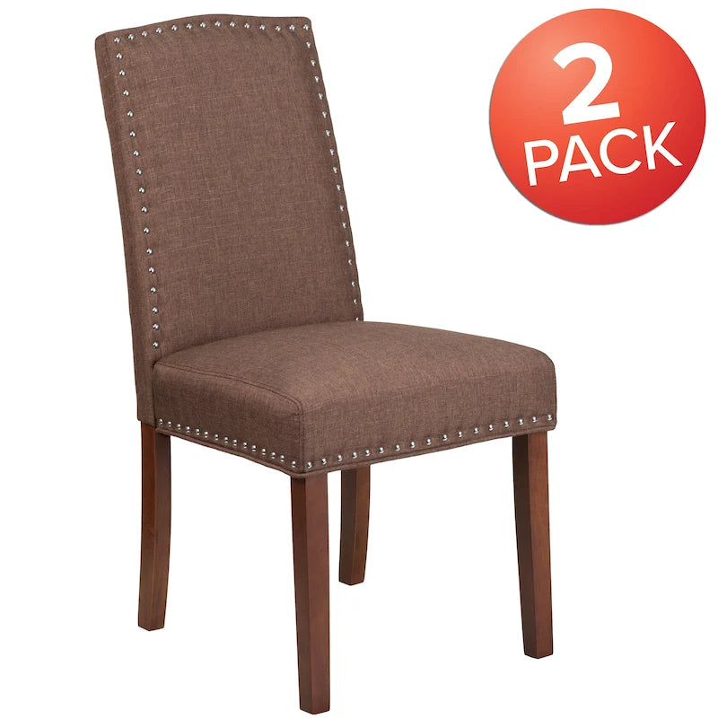 Chaise Parsons avec bordure cloutée – Lot de 2