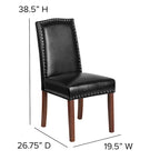 Chaise Parsons avec bordure cloutée – Lot de 2