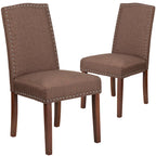 Chaise Parsons avec bordure cloutée – Lot de 2