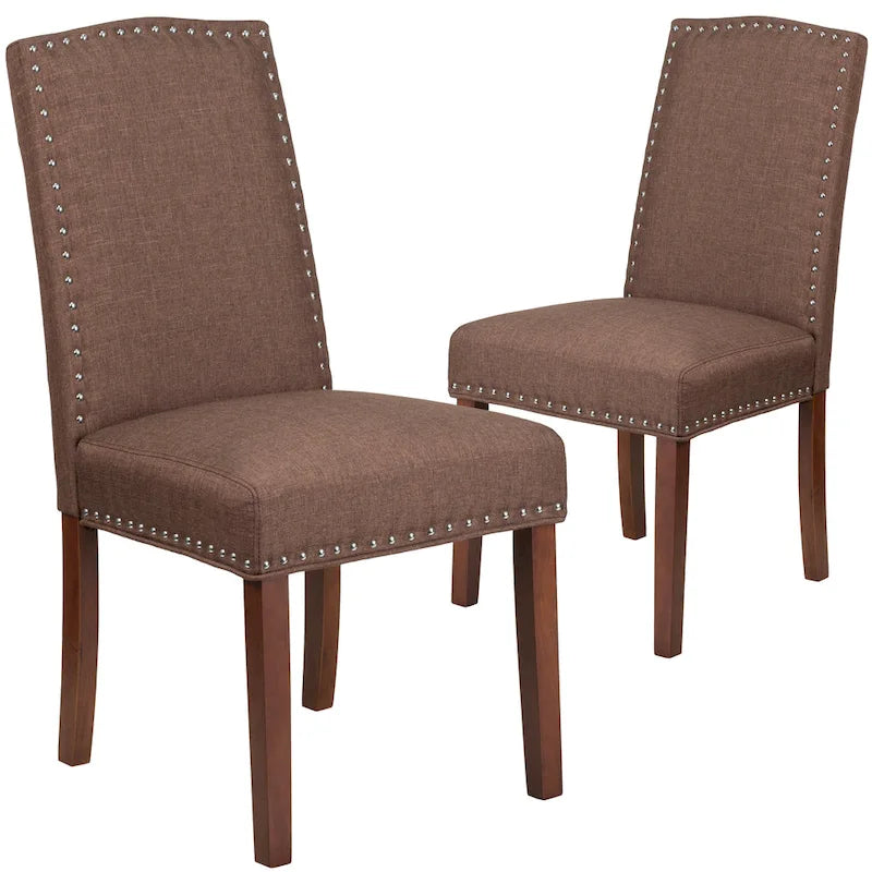 Chaise Parsons avec bordure cloutée – Lot de 2