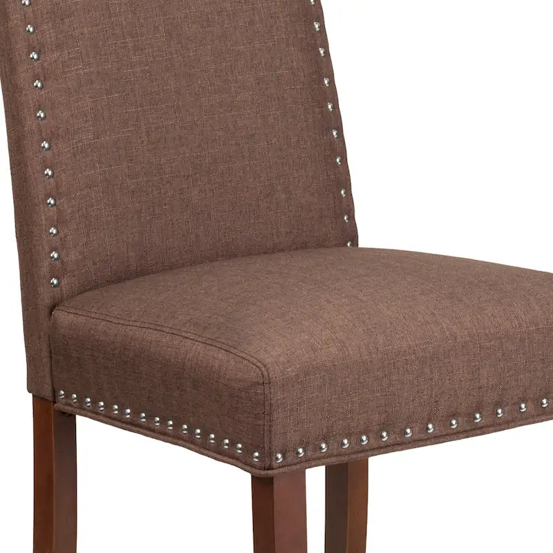 Chaise Parsons avec bordure cloutée – Lot de 2