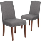 Chaise Parsons avec bordure cloutée – Lot de 2