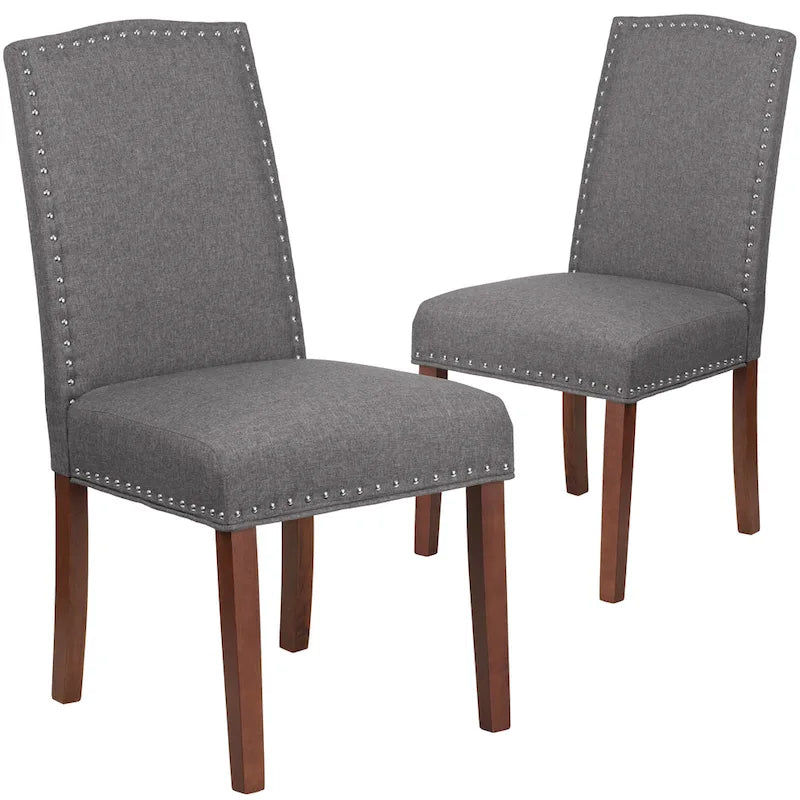 Chaise Parsons avec bordure cloutée – Lot de 2