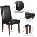 Chaise Parsons avec bordure cloutée – Lot de 2