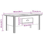Table d'appoint avec tiroir – 100 x 55 x 46 cm