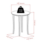 Table haute 3 pièces avec tabourets de bar à dossier en V - Noyer