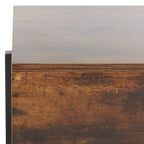 Table basse rectangulaire en bois avec pieds en métal, 47L x 30P x 16H
