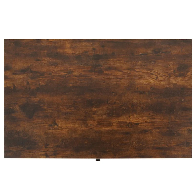 Table basse rectangulaire en bois avec pieds en métal, 47L x 30P x 16H