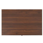 Table basse rectangulaire en bois avec pieds en métal, 47L x 30P x 16H