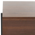 Table basse rectangulaire en bois avec pieds en métal, 47L x 30P x 16H