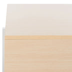 Table basse rectangulaire en bois avec pieds en métal, 47L x 30P x 16H