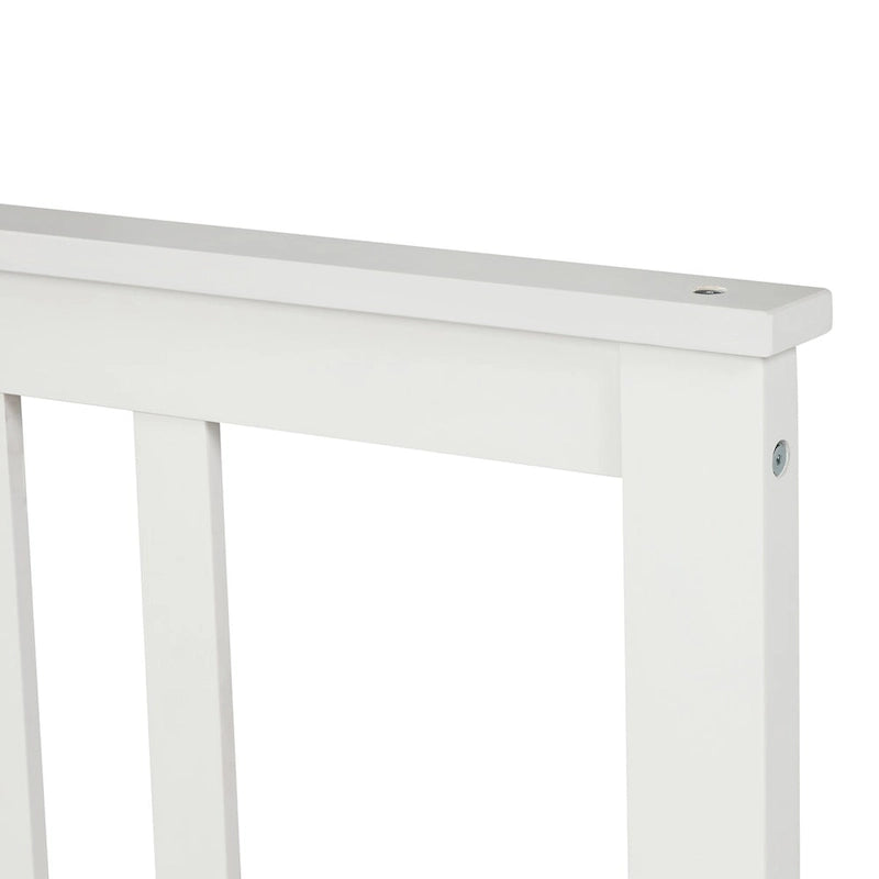 Lit plate-forme en bois avec tête et pied de lit à panneaux
