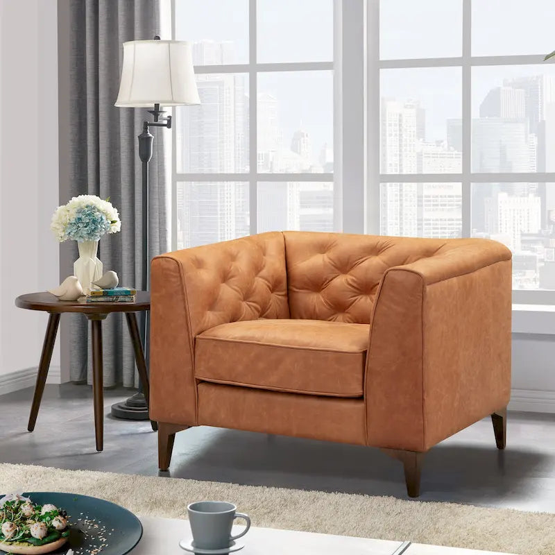  Essex Lounge Chair - Full Grain Genuine Italian Leather