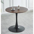 Table à manger Tulipe 31.5" pour 2-4 personnes avec plateau rond en MDF, table à manger sur pied, table d'appoint, table basse de loisirs