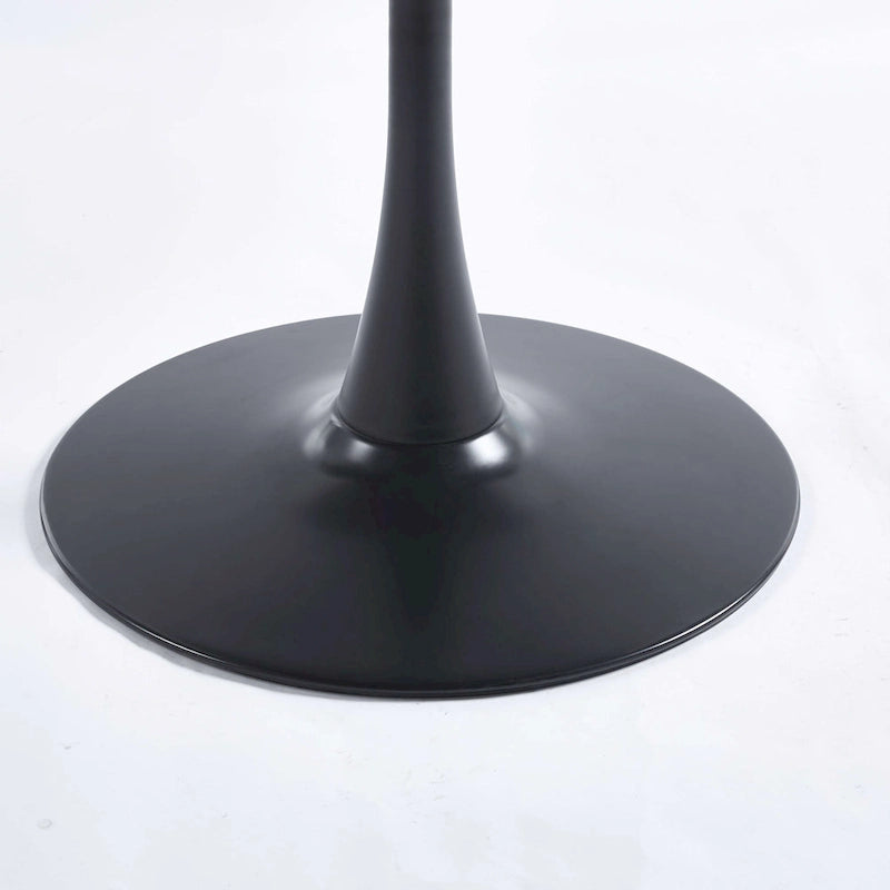 Table à manger Tulipe 31.5" pour 2-4 personnes avec plateau rond en MDF, table à manger sur pied, table d'appoint, table basse de loisirs