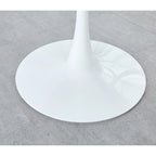 Table à manger Tulipe 31.5" pour 2-4 personnes avec plateau rond en MDF, table à manger sur pied, table d'appoint, table basse de loisirs