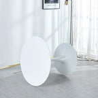 Table à manger Tulipe 31.5" pour 2-4 personnes avec plateau rond en MDF, table à manger sur pied, table d'appoint, table basse de loisirs