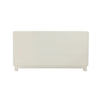 Meuble Console Buffet 4 Portes de 150 cm avec Étagères, Or Blanc Argent