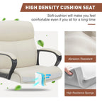 Chaise de bureau réglable avec accoudoirs rembourrés et siège en cuir PU