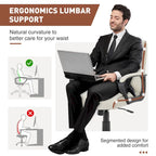 Chaise de bureau réglable avec accoudoirs rembourrés et siège en cuir PU